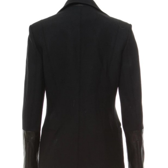 HELMUT LANG Leather-Accented Notch-Lapel Blazer - Picture 3 of 3